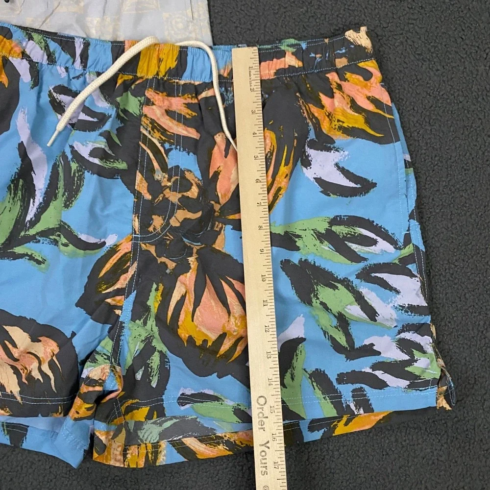 Set of 2 Swim Trunks Mens 2XL Multicolor Nylon Mesh Lined Board Shorts Pool NWOT